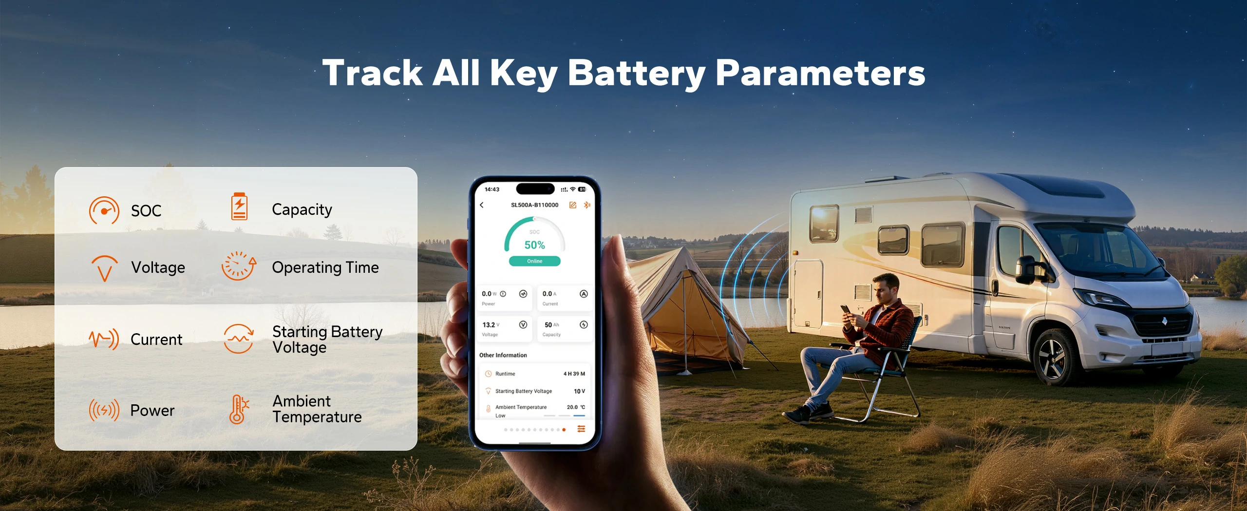 track all key battery parameters litime 500a lithium battery shunt 