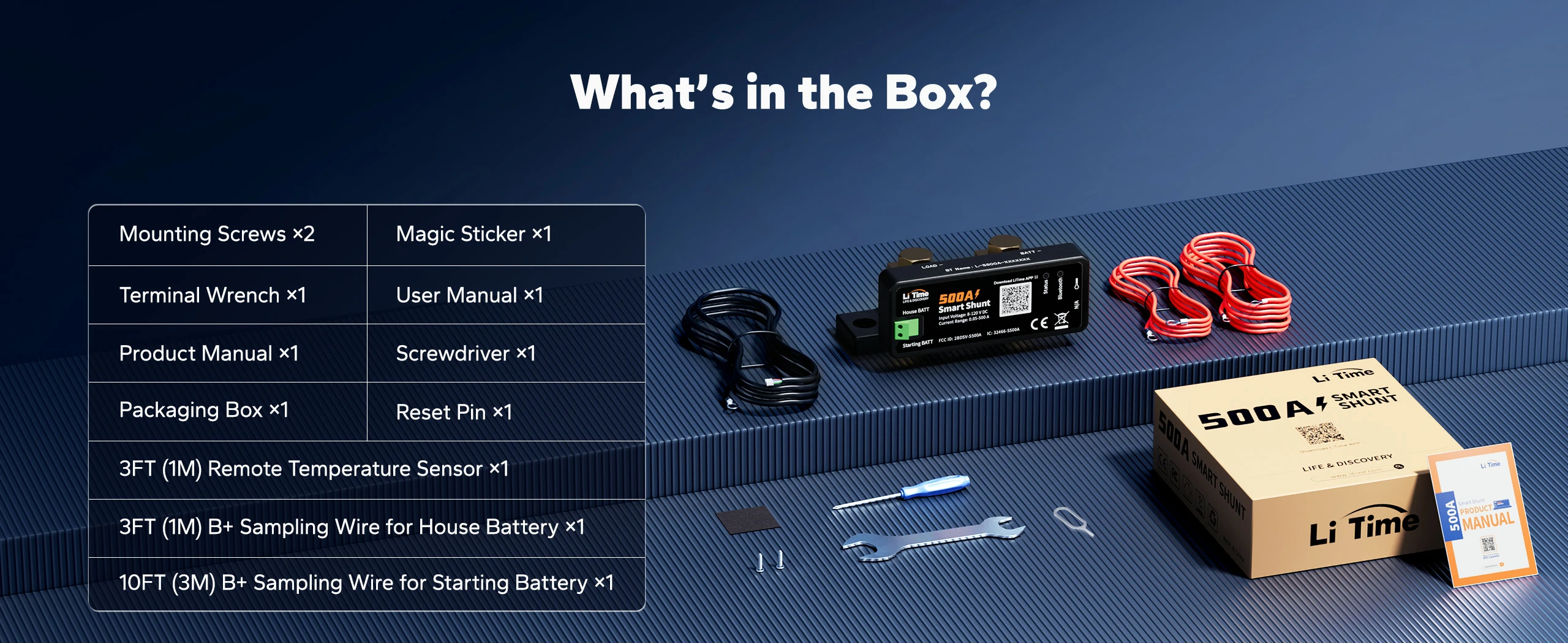  litime 500a battery monitor shunt box