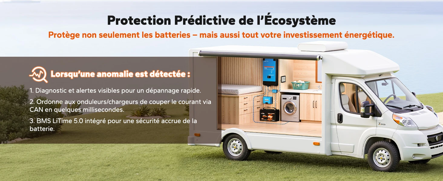 Litime Batterie Lifepo4 12V 100A Smart Comflex Double Protection