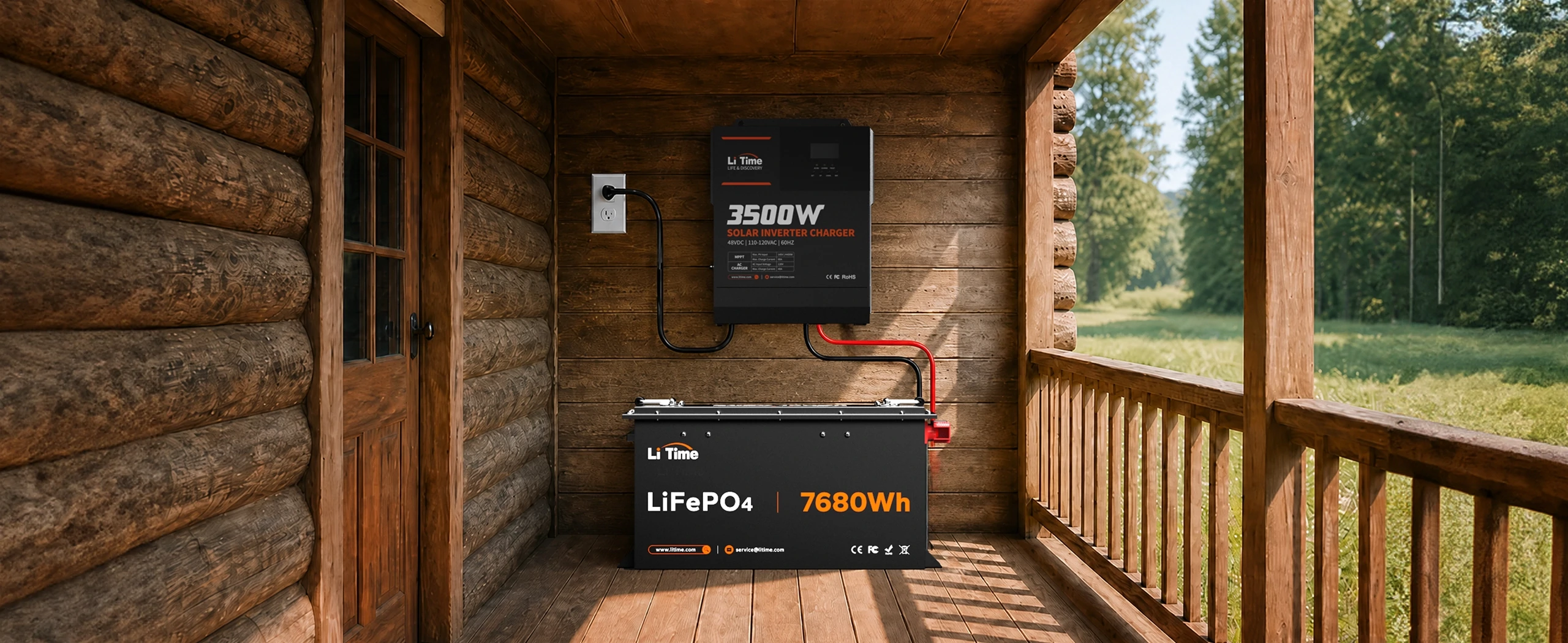 LiTime 48V 150Ah Lithium Battery + 3500w Inverter Charger All-in-One soalr Kit for home backup
