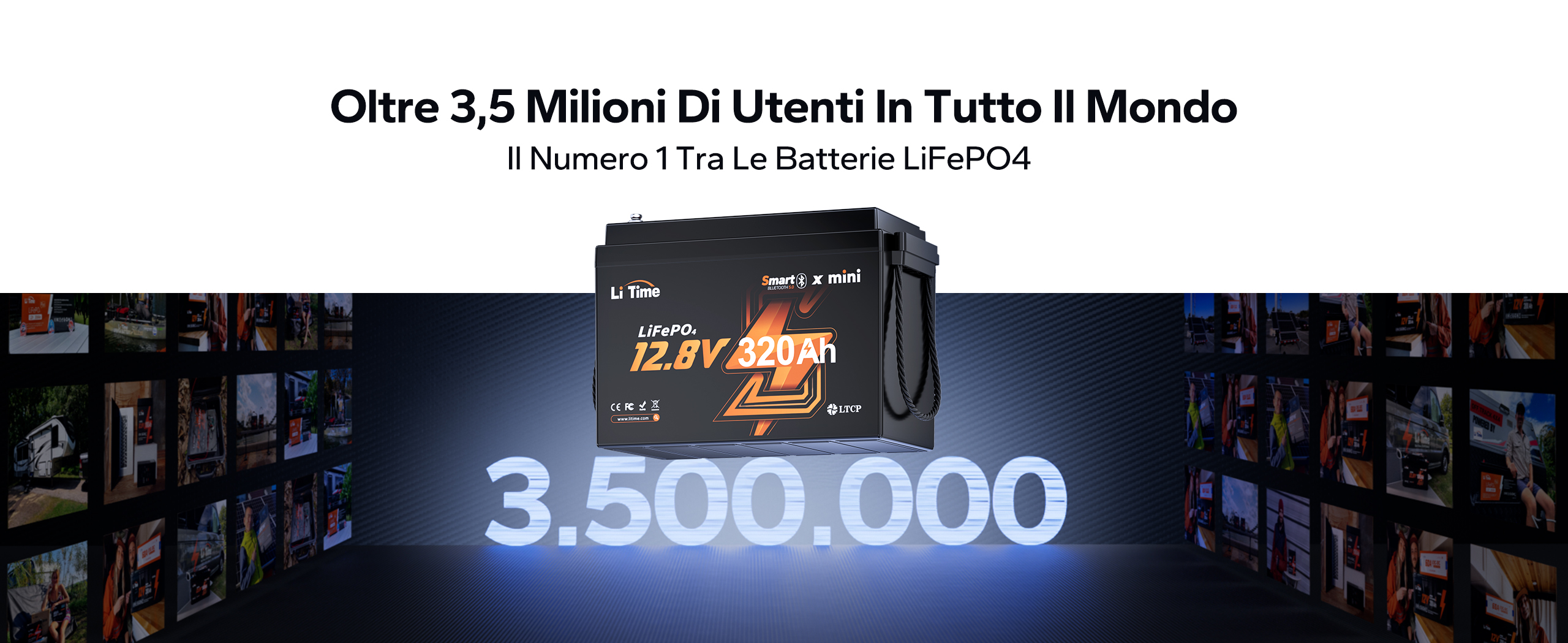 La batteria al litio LiTime è una soluzione energetica collaudata, con oltre 3,5 milioni di utenti in tutto il mondo e un’elevata diffusione per applicazioni mobili e stazionarie.