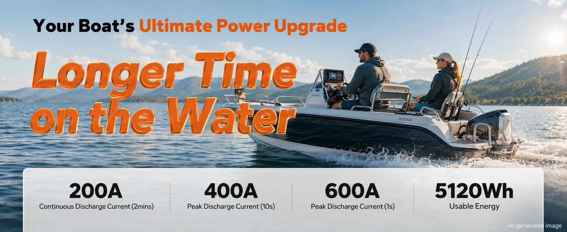 Victron compatible 48V smart communication battery for marine and off-grid power systems