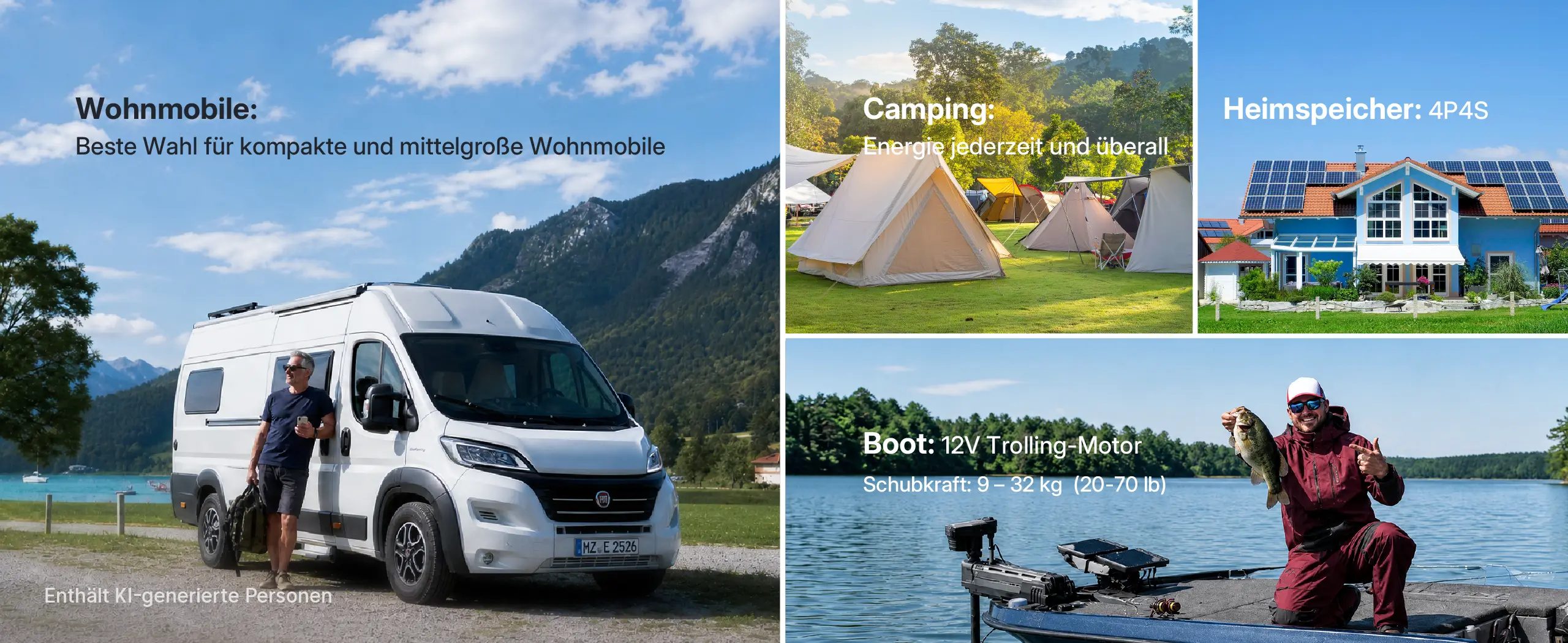 Redodo 12V 100Ah H168 LiFePO4 Batterie fuer Wohnmobile, Camping, Heimspeicher und Boote