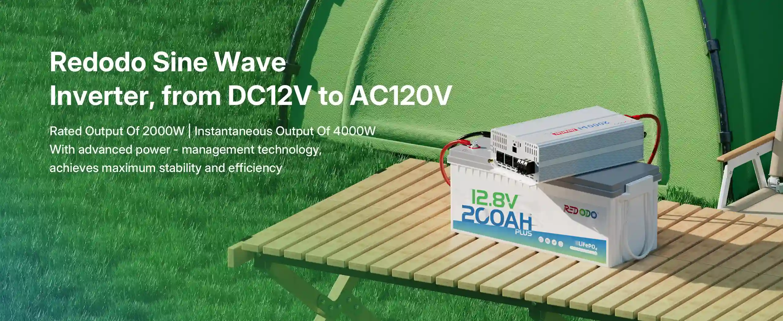 Redodo 12V 2000W Pure Sine Wave Inverter