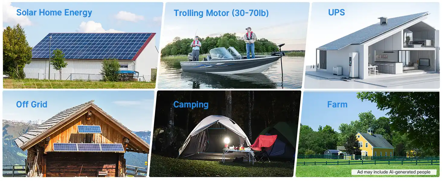 wide applications of Redodo 12V 200ah plus deep cycle battery