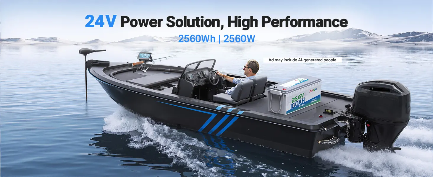 Redodo 24V 100Ah deep cycle lithium battery: High-Performance 24V Power Solution for boats