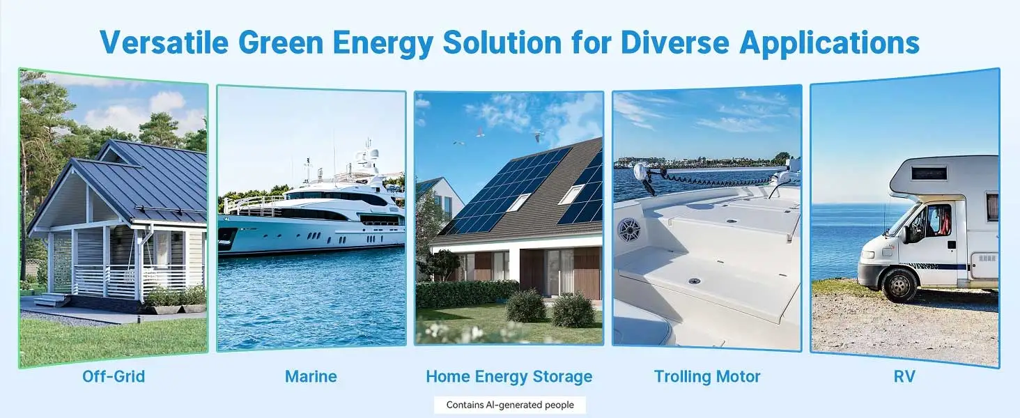 Redodo 24V 200Ah LiFePO4 battery for RV, marine, solar, home energy storage, and trolling motor