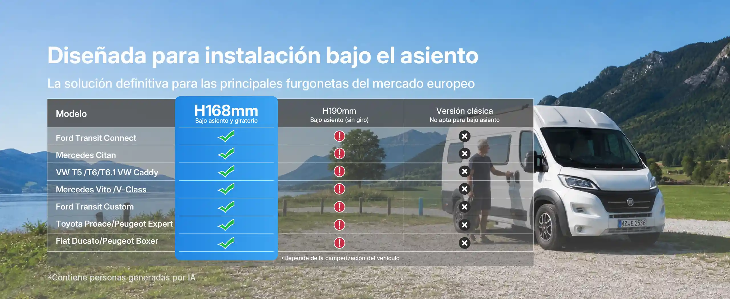 Redodo baterÍa de litio 12V 100Ah H168 con Bluetooth es la solución para los principales campers compactas