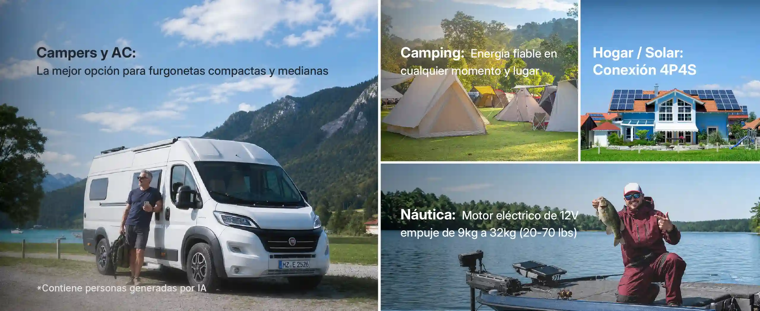 Redodo baterÍa Bluetooth de litio 12V 100Ah H168 usando en campers, náutica, camping y solar