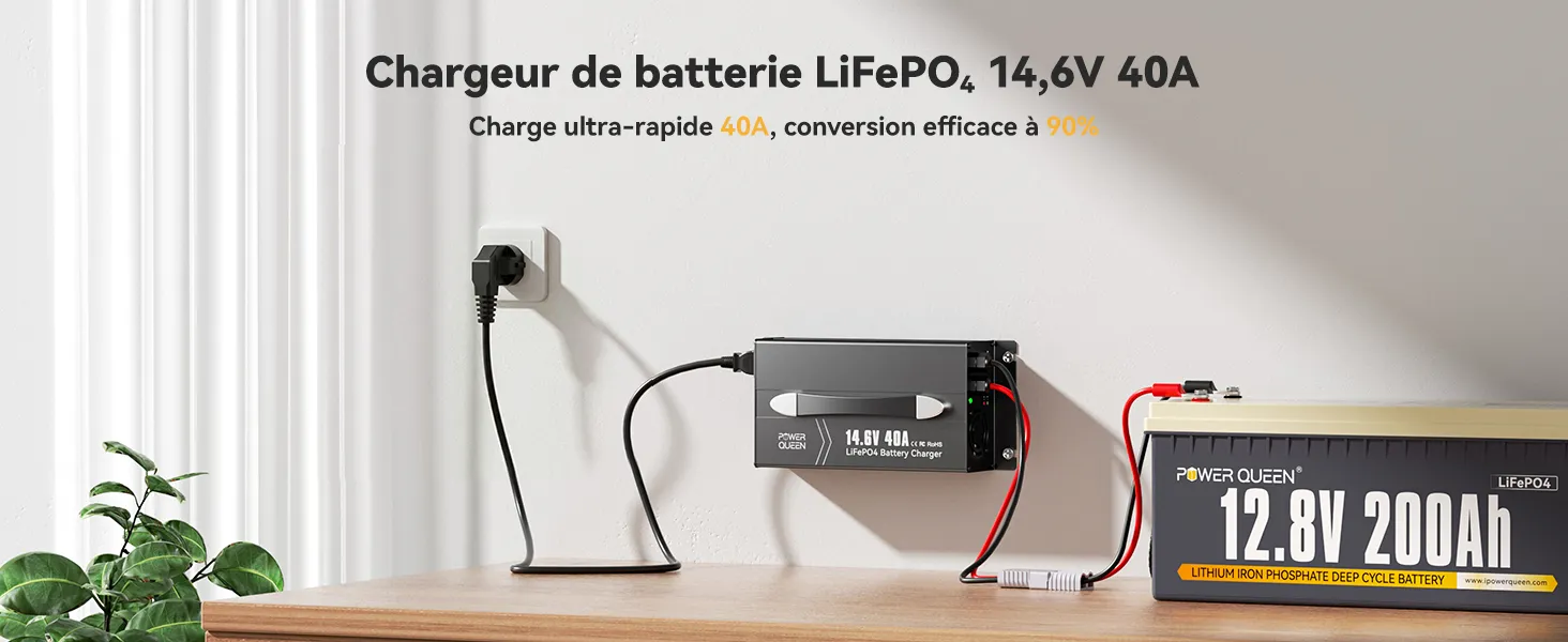 Chargeur 14,6V 40A pour la Batterie LiFePO4