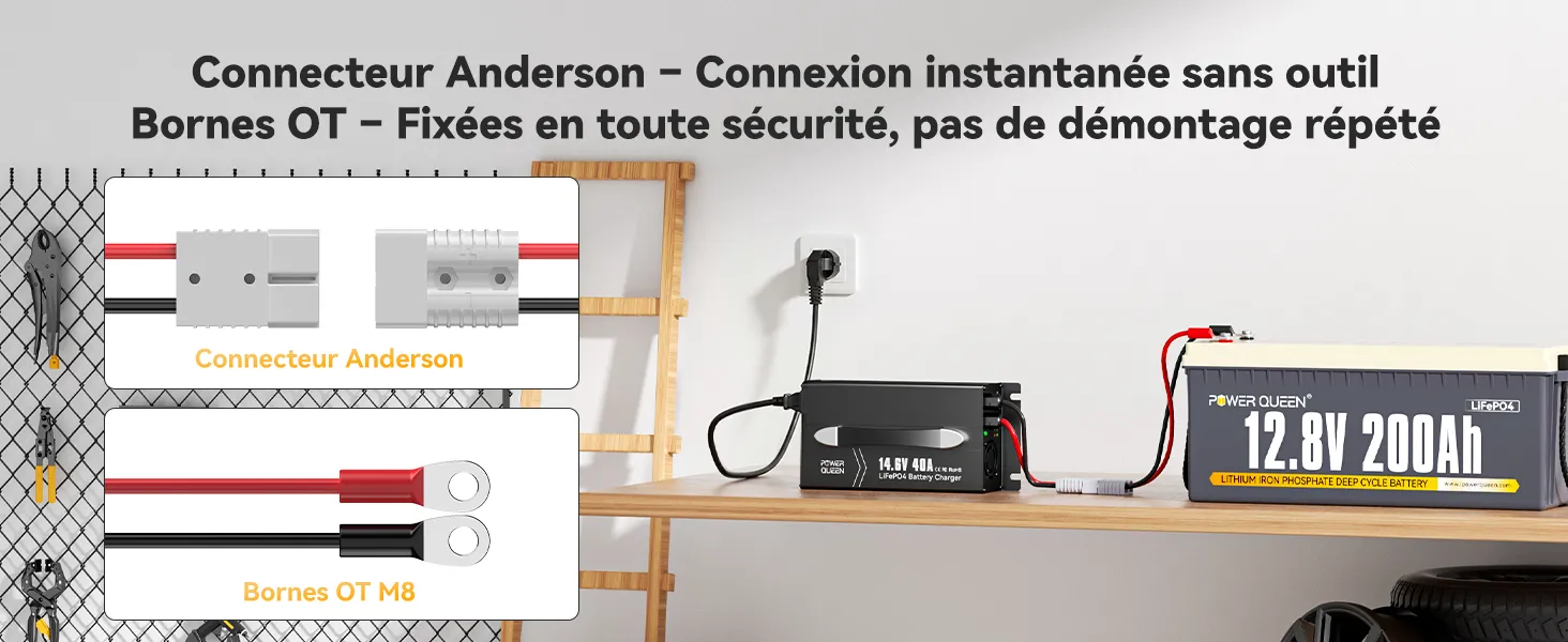 Afficheur LED pour une Surveillance, Chargeur au Lithium 14,6V 40A