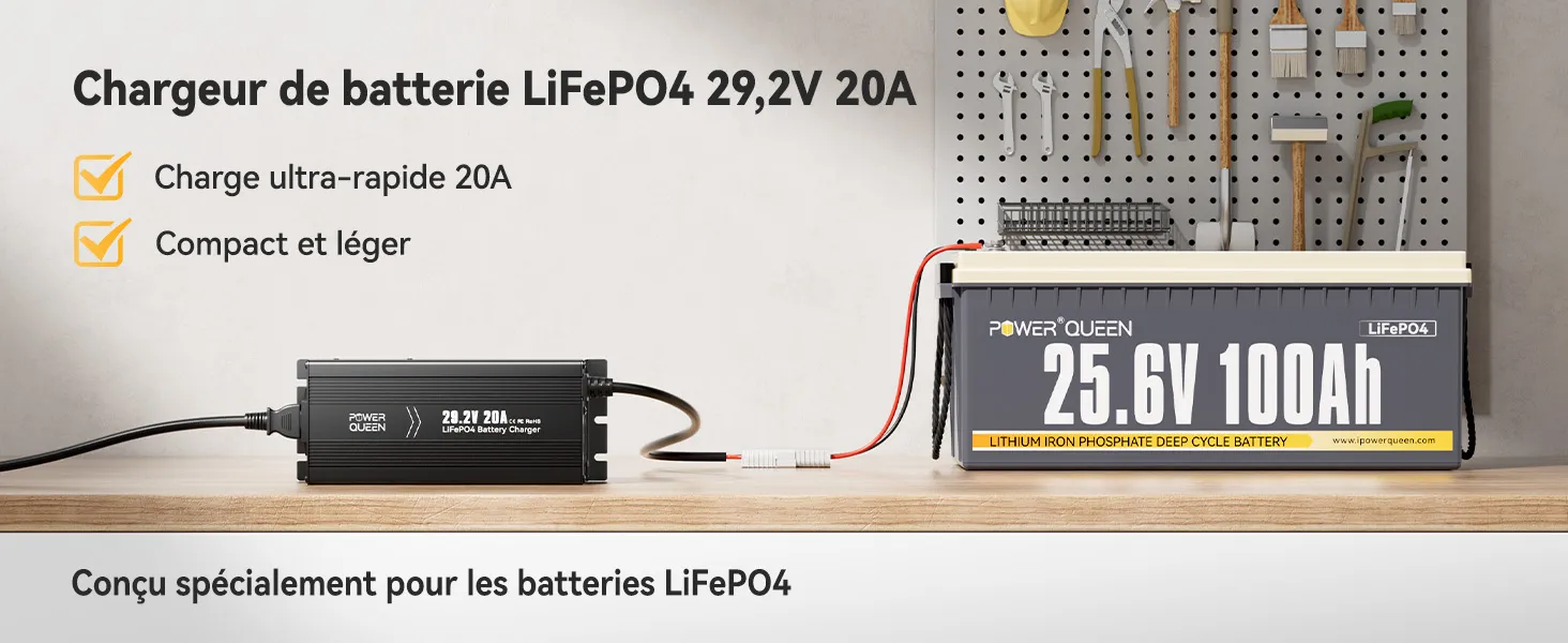 Multiples Protections, Chargeur LiFePO4 29,2V 20A