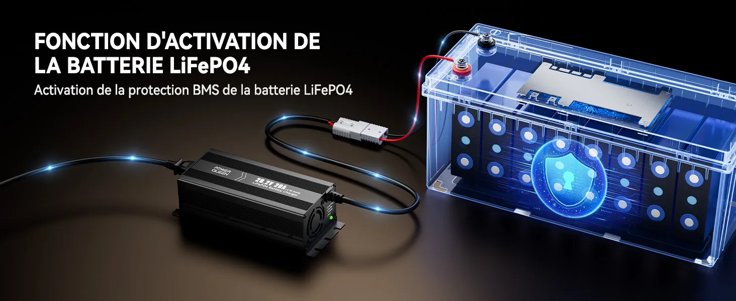 Type de Connexiion, Chargeur LiFePO4 29,2V 20A