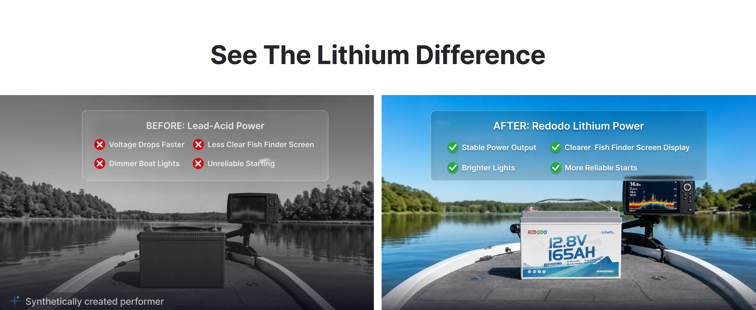 The difference between lead-acid battery and Redodo lithium battery