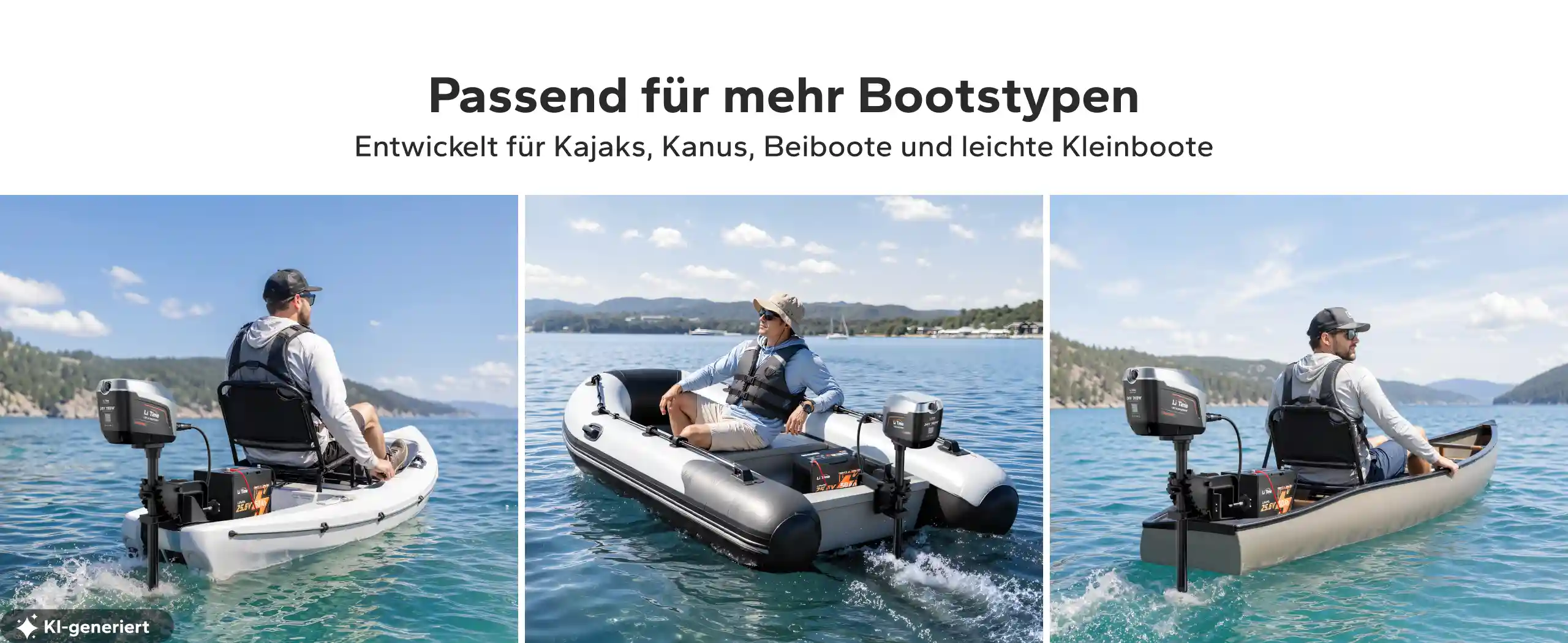 Argoseeker A1 an Kajak, Schlauchboot und Kanu