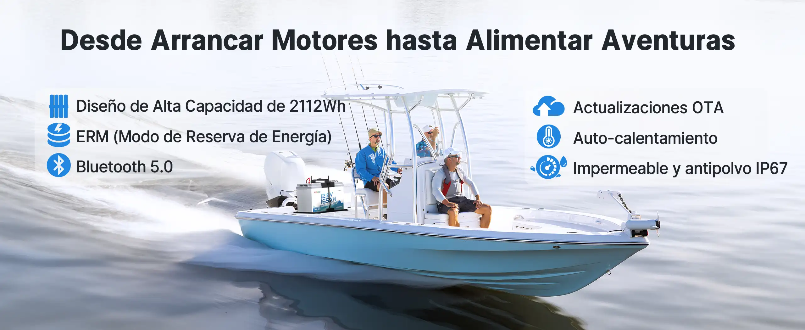 Redodo batería de litio LiFePO4 doble propósito 12V 165Ah desde arrancar motores hasta alimentar aventuras
