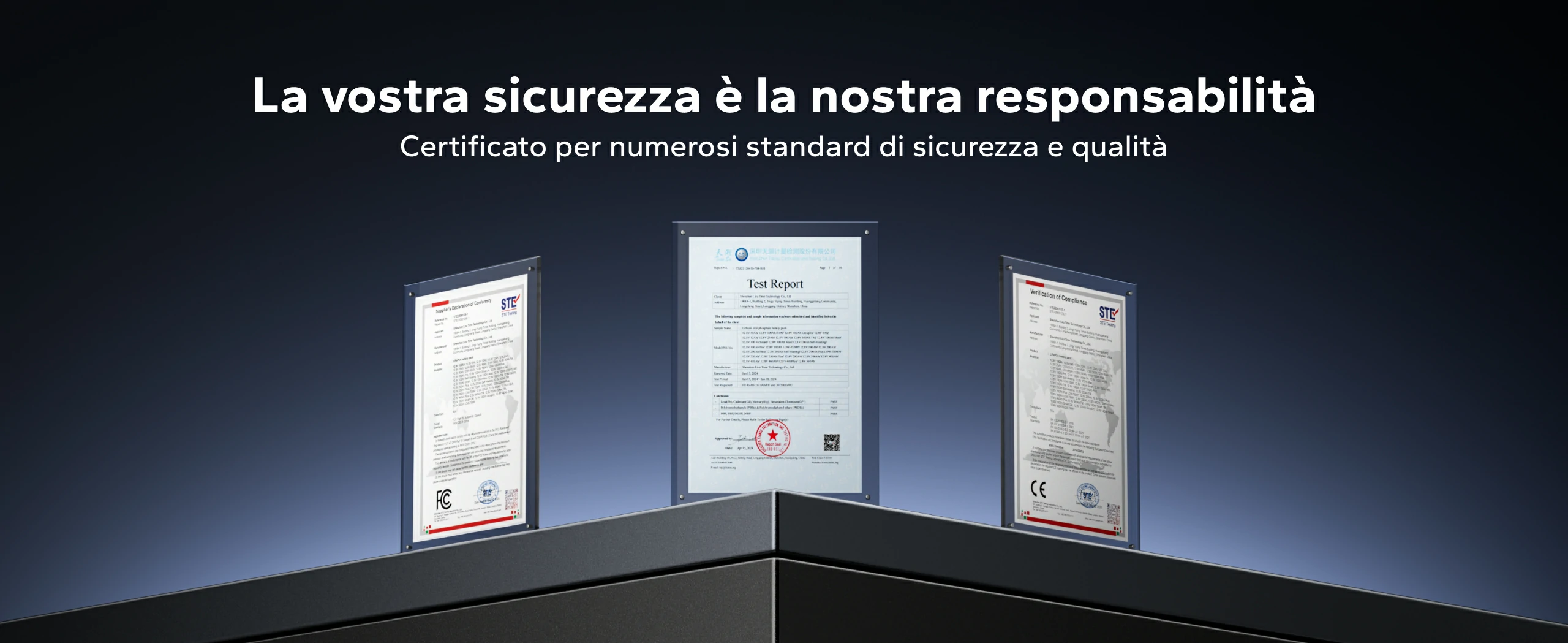 Certificazioni del caricabatterie LiTime