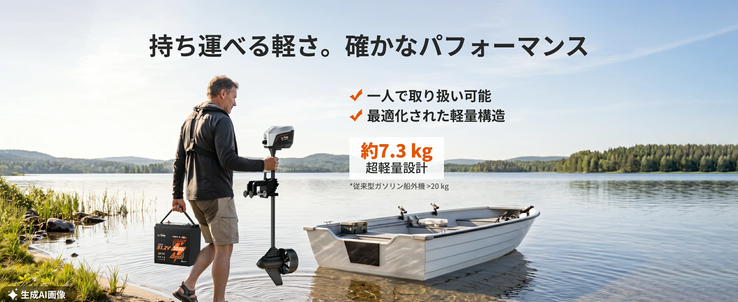 Argoseeker A2は約7.3kgの軽量設計