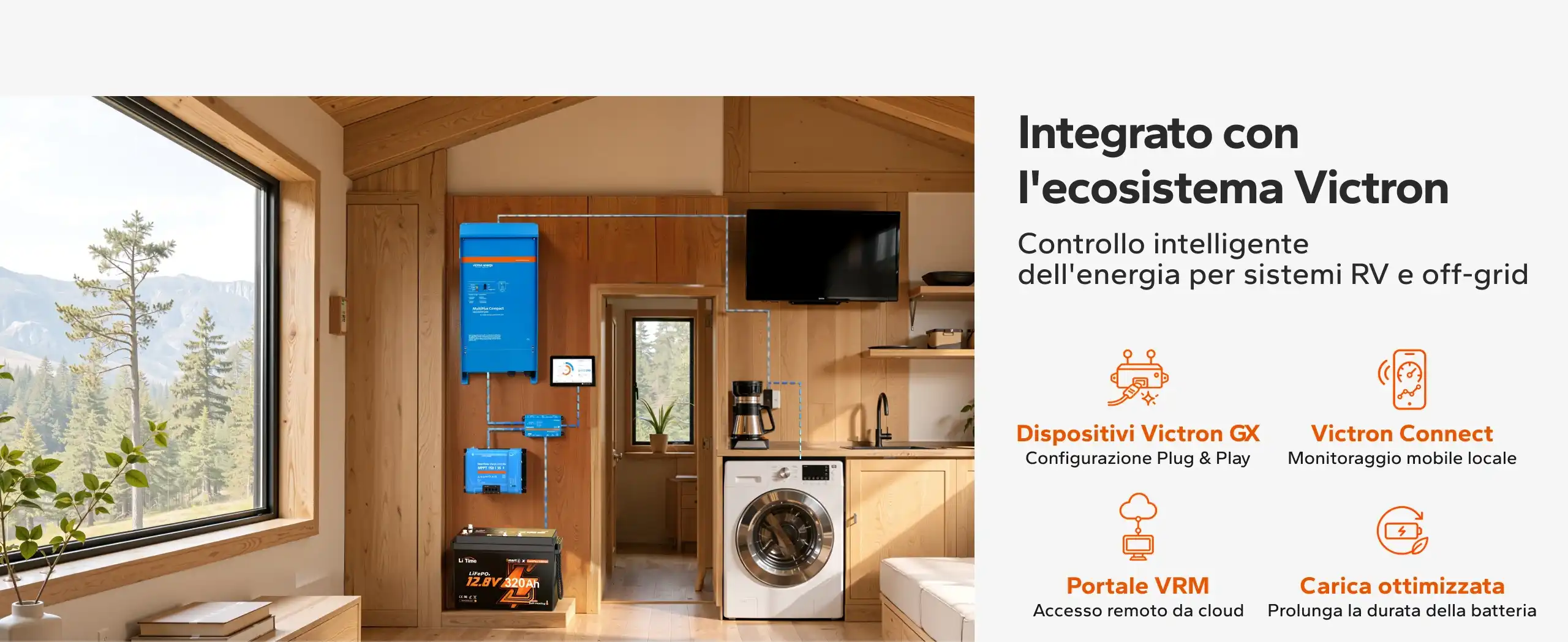Integrazione della batteria LiTime con l’ecosistema Victron per camper e sistemi off-grid.