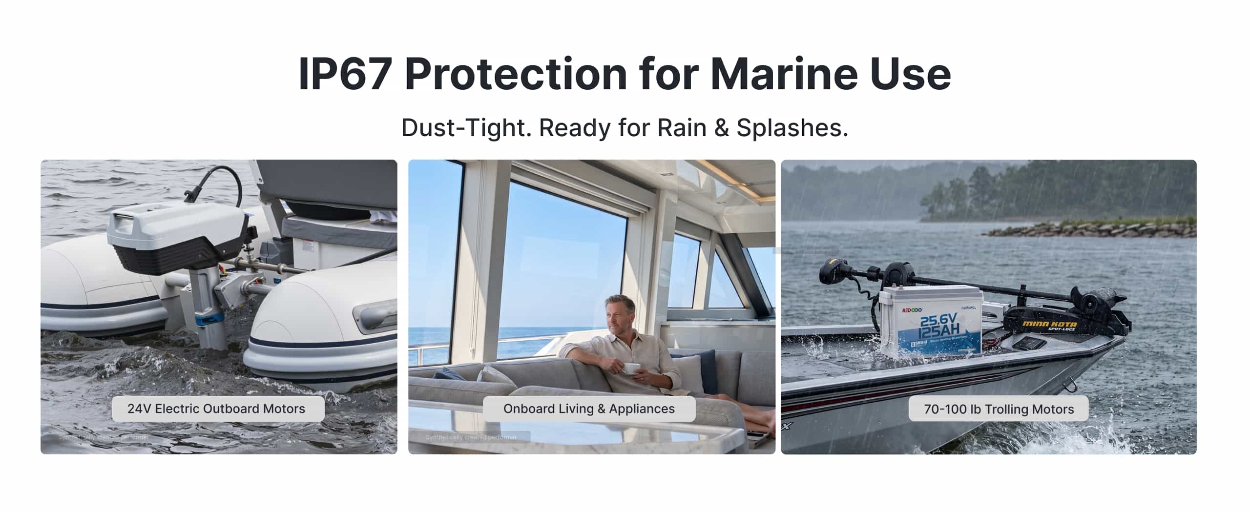 24V 125AH IP67 Marine-Grade Protection