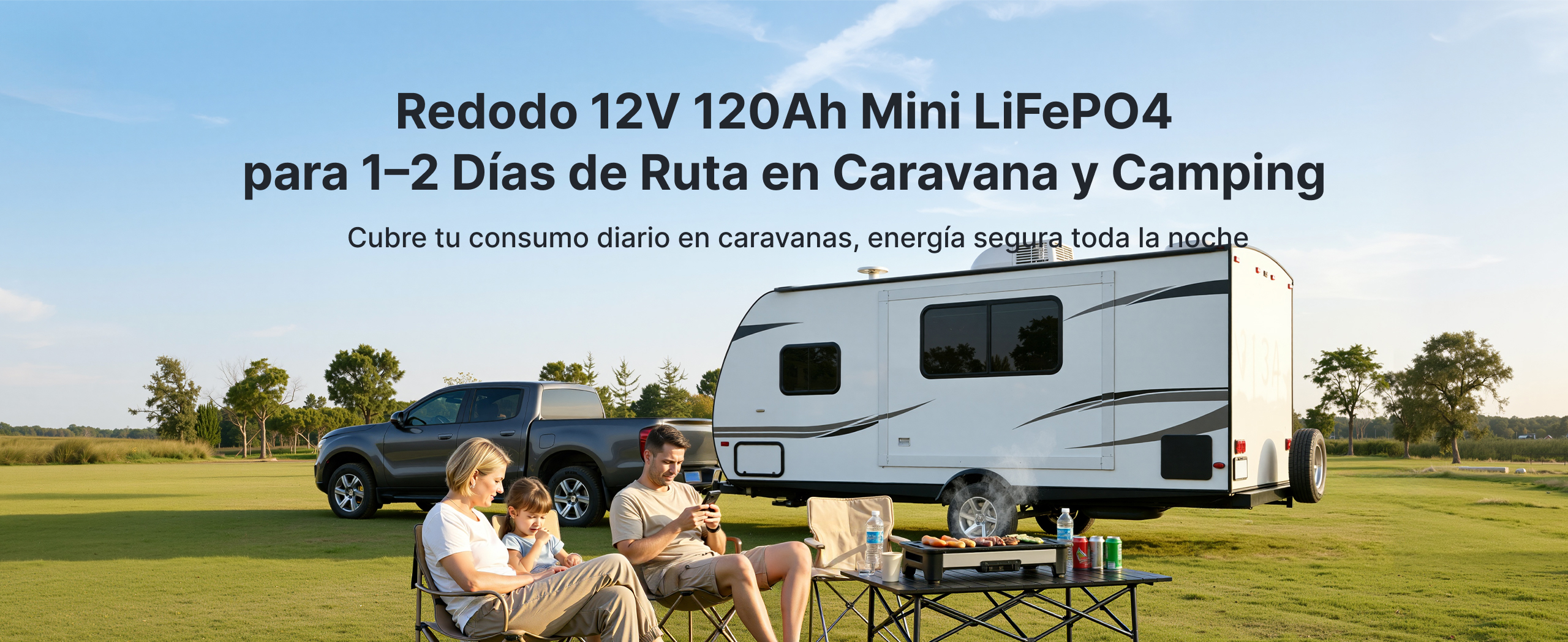 Batería 12V 120Ah Mini LiFePO4 Redodo para ruta en camper