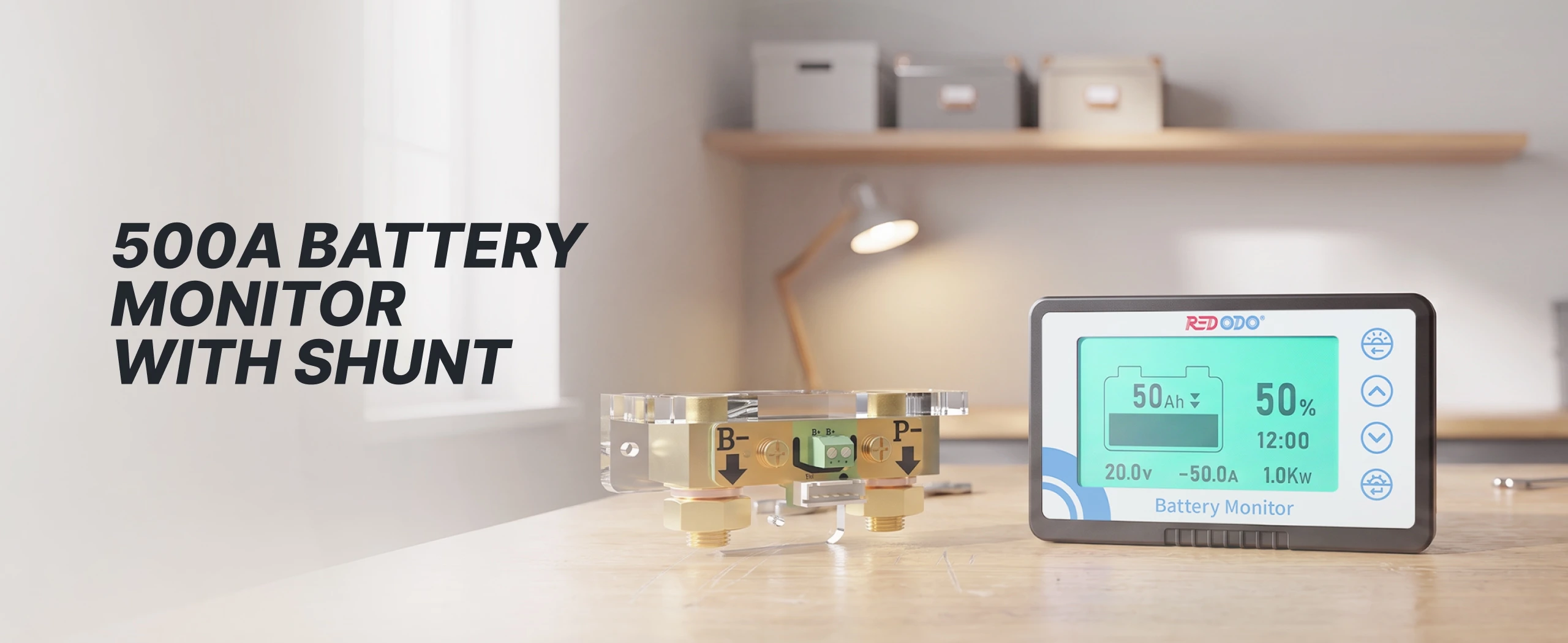 Redodo 500A Battery Monitor with Shunt
