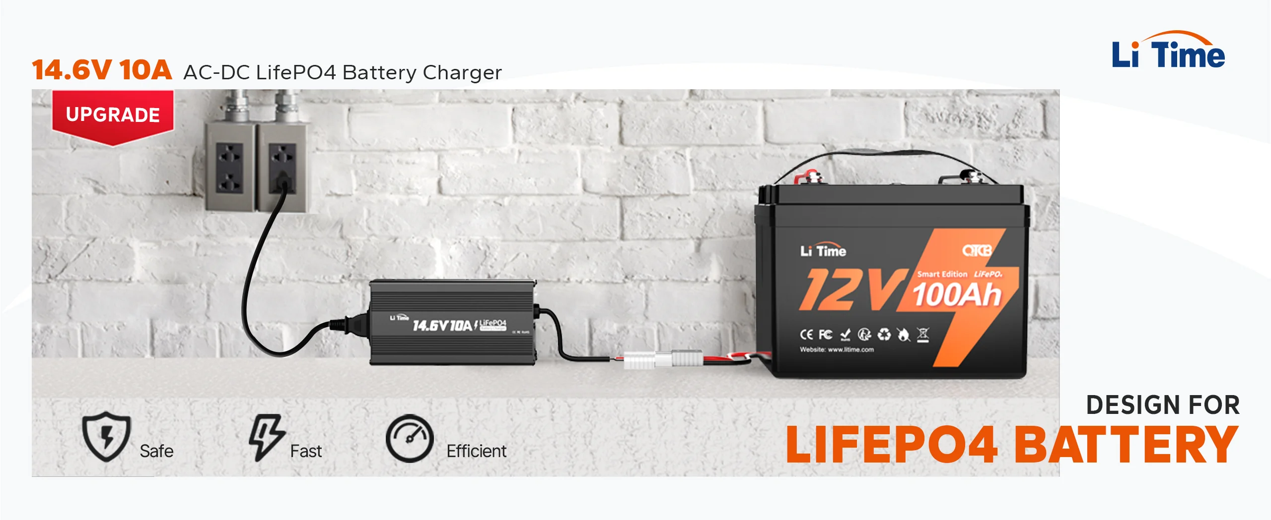 LiTime 12V 10A Lithium Battery Charger
